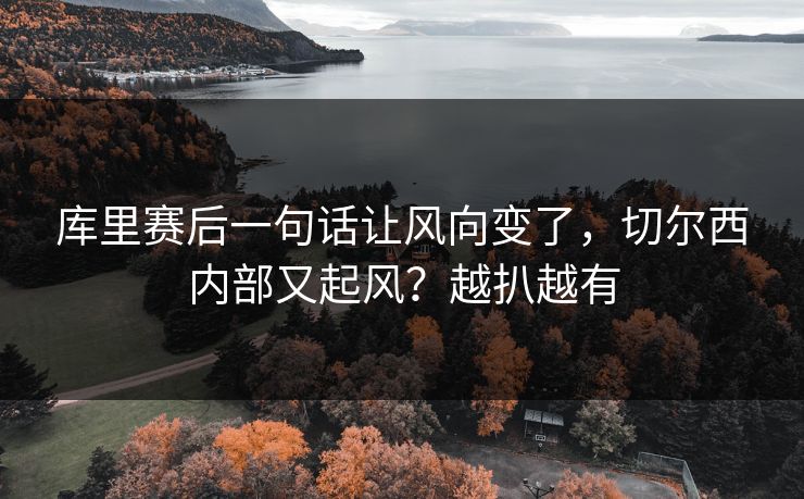 库里赛后一句话让风向变了，切尔西内部又起风？越扒越有